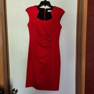 Calvin Klein Red Dress Size 4